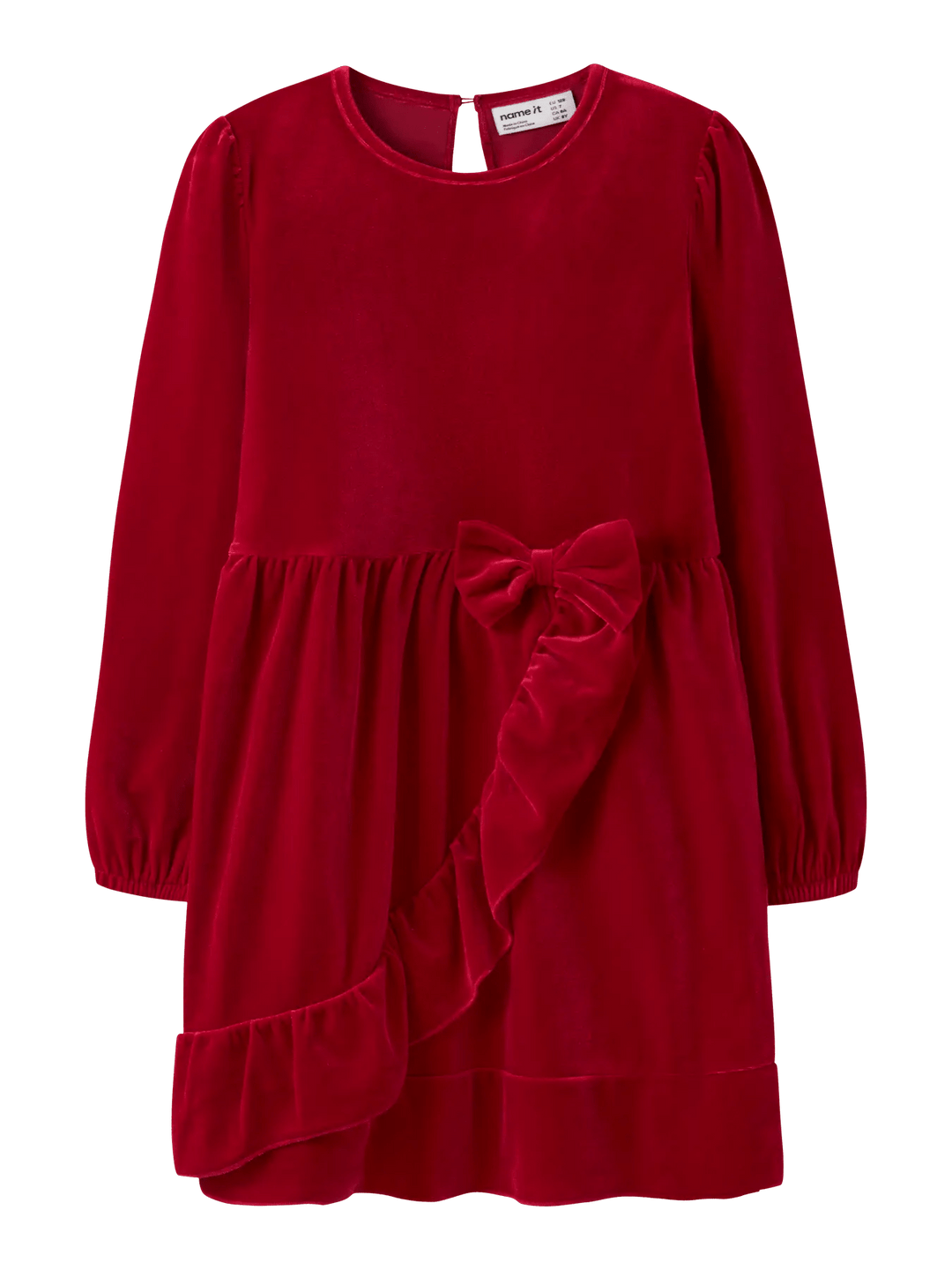 Name It Revelo Velourkjole – Jester Red for barn - Brobrobrille