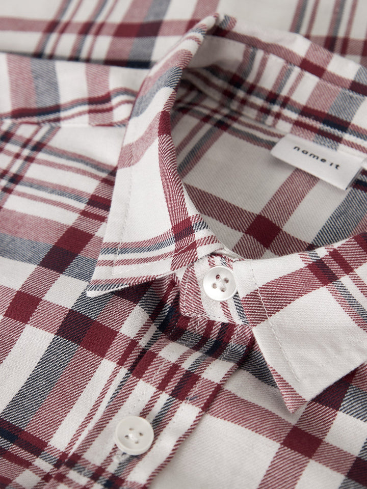 Name It Rolum Skjorte for gutt – Burnt Russet for barn - Brobrobrille