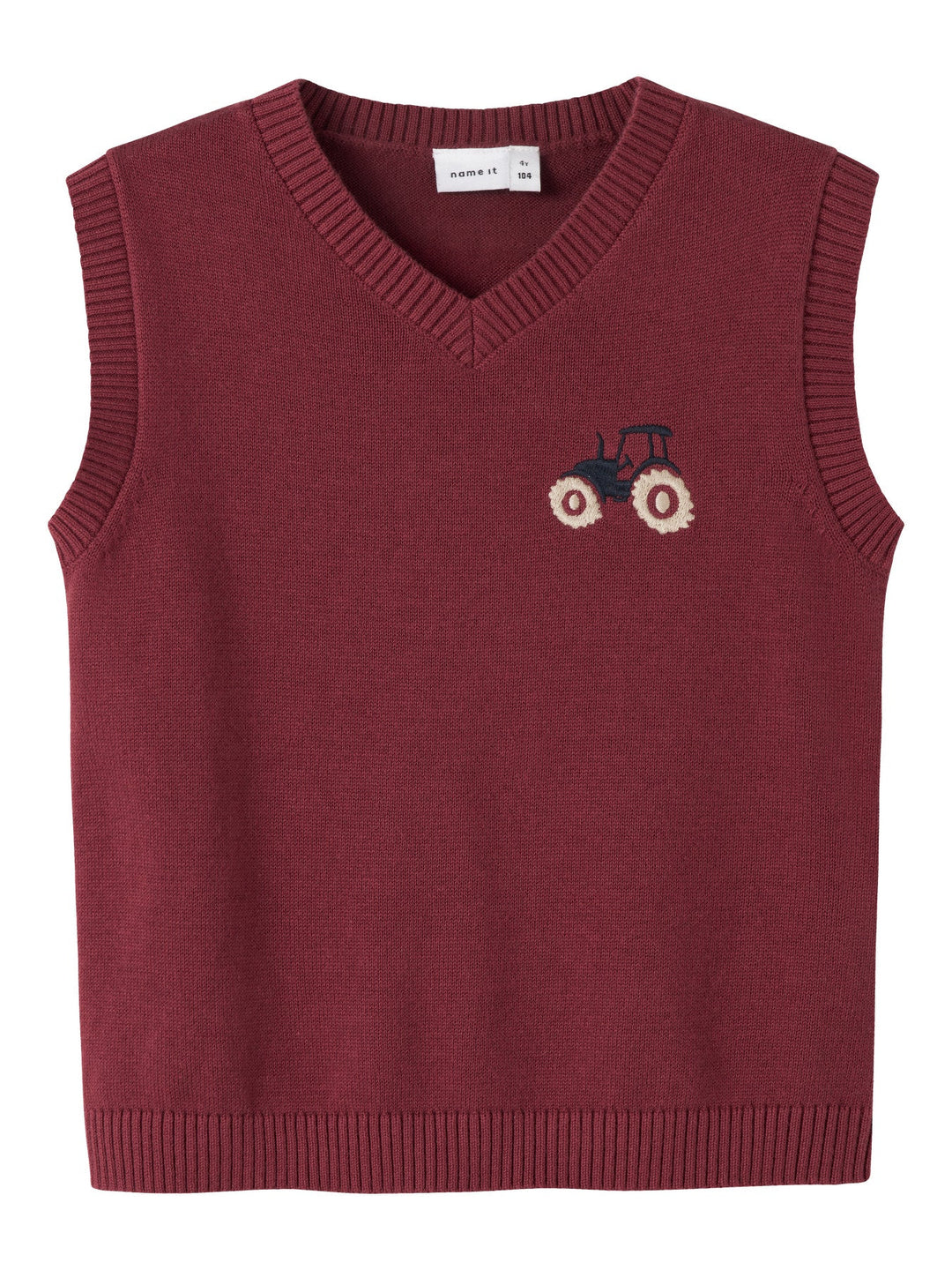 Name It Rolum Strikkevest – Burnt Russet for barn - Brobrobrille
