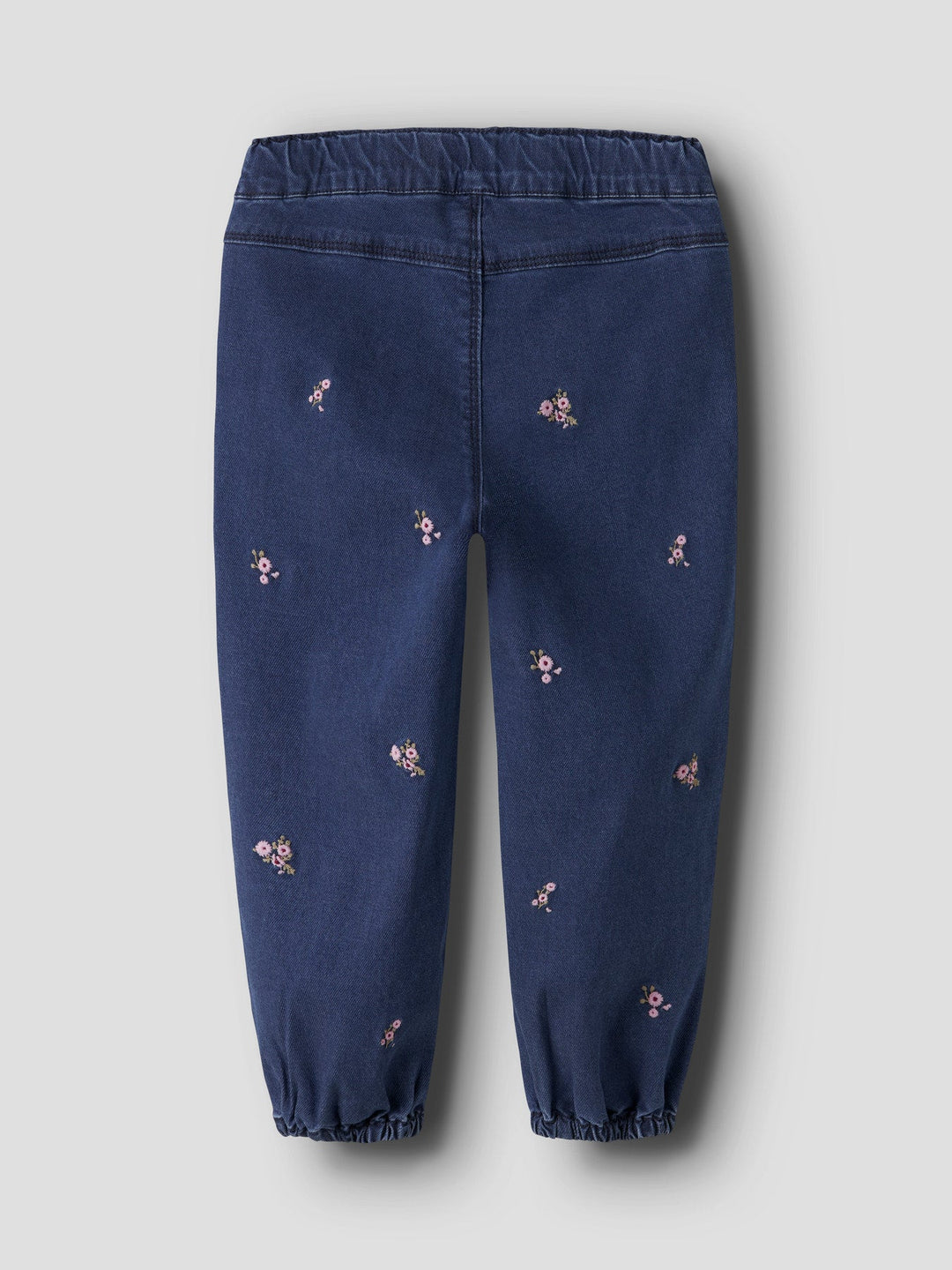 Name It Rose Jeans med Blomsterbroderi – Dark Blue Denim for barn - Brobrobrille