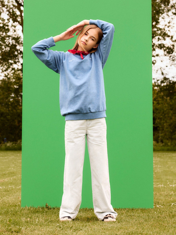 Name It Rose wide jeans til jente – Light Blue Denim for barn - Brobrobrille