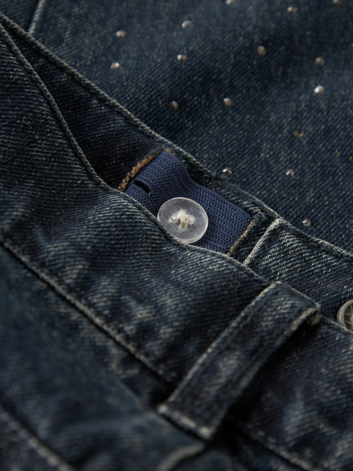 Name It Rose Wide Rhine Jeans – Dark Midnight Denim for barn - Brobrobrille