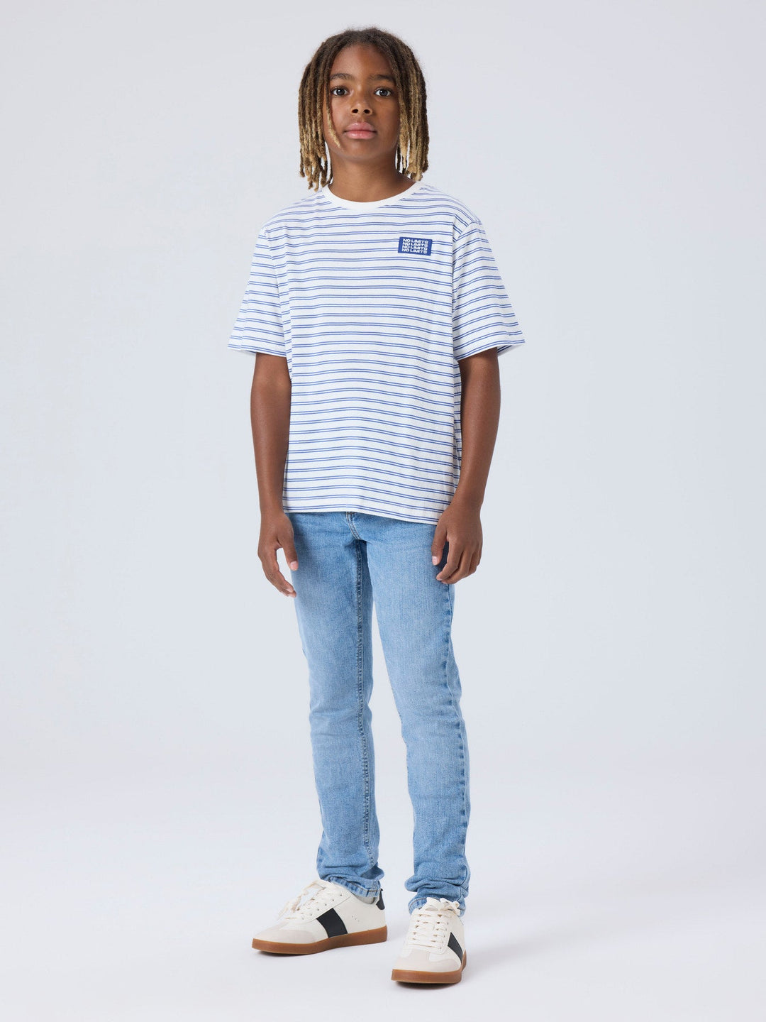 Name It Silas Slim Jeans - Medium Blue Denim for barn - Brobrobrille