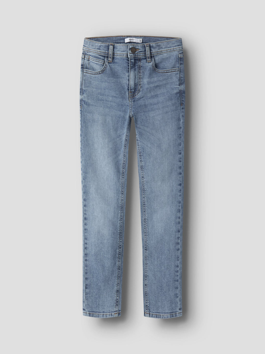 Name It Silas Slim Jeans - Medium Blue Denim for barn - Brobrobrille
