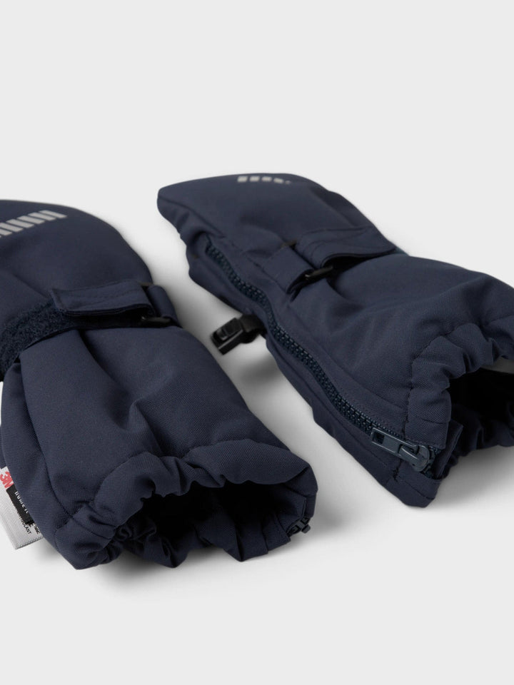 Name It Snow10 vanntette votter for baby - Dark Sapphire for barn - Brobrobrille