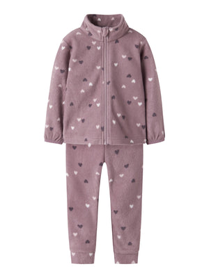 Name It Spektra Fleece Sett - Toadstool Hearts for barn - Brobrobrille
