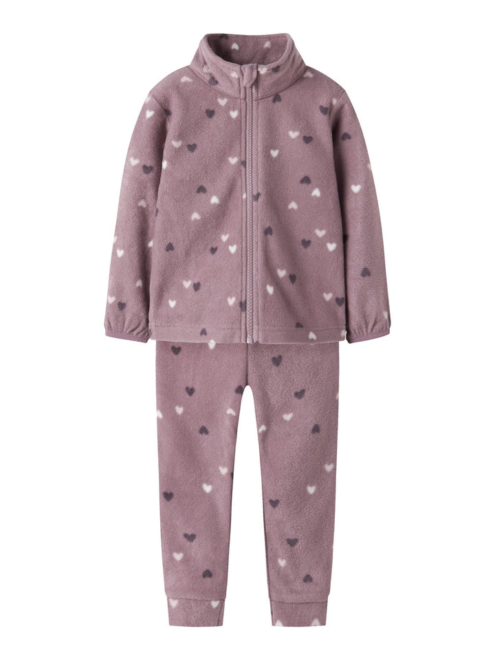Name It Spektra Fleece Sett - Toadstool Hearts for barn - Brobrobrille