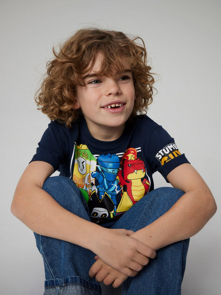 Name It Stuff Stumble Guys T - skjorte – Navy Blazer for barn - Brobrobrille