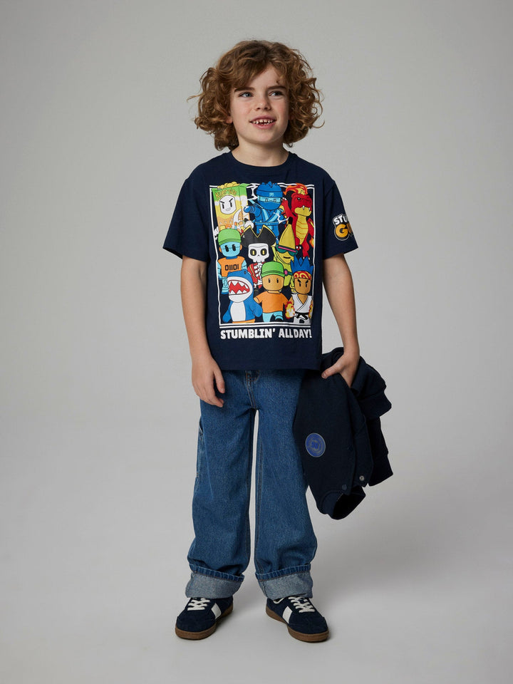 Name It Stuff Stumble Guys T - skjorte – Navy Blazer for barn - Brobrobrille