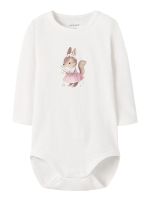 Name It Sunshine Langermet Body - Cloud Dancer for barn - Brobrobrille