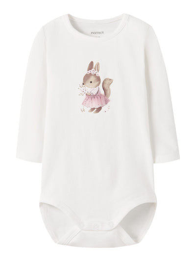 Name It Sunshine Langermet Body - Cloud Dancer for barn - Brobrobrille