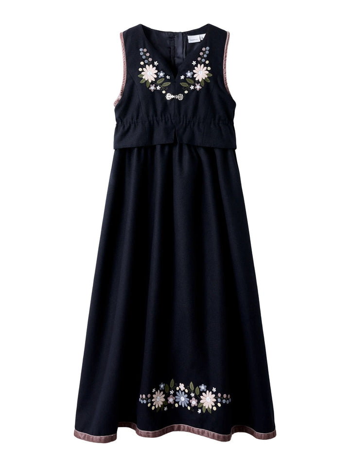 Name It Tena Spencer Kjole XXVI til jente - Dark Sapphire / Twilight Mauve for barn - Brobrobrille