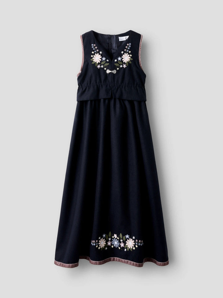 Name It Tena Spencer Kjole XXVI til jente - Dark Sapphire / Twilight Mauve for barn - Brobrobrille