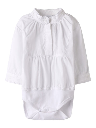 Name It Terina Body Skjorte XXVI - Bright White for barn - Brobrobrille