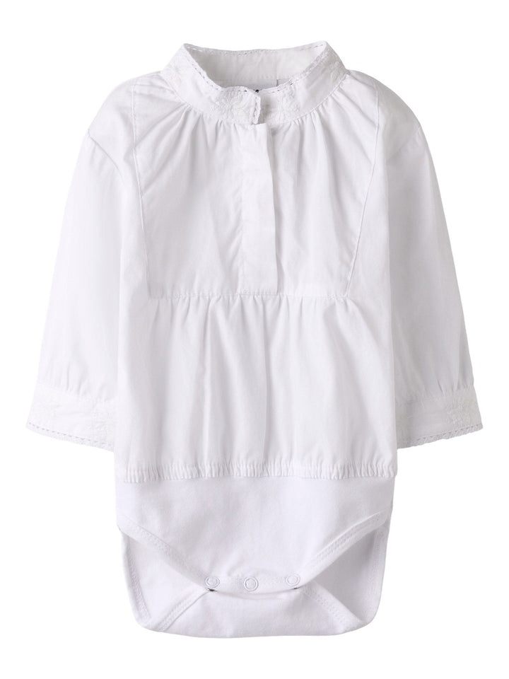 Name It Terina Body Skjorte XXVI - Bright White for barn - Brobrobrille