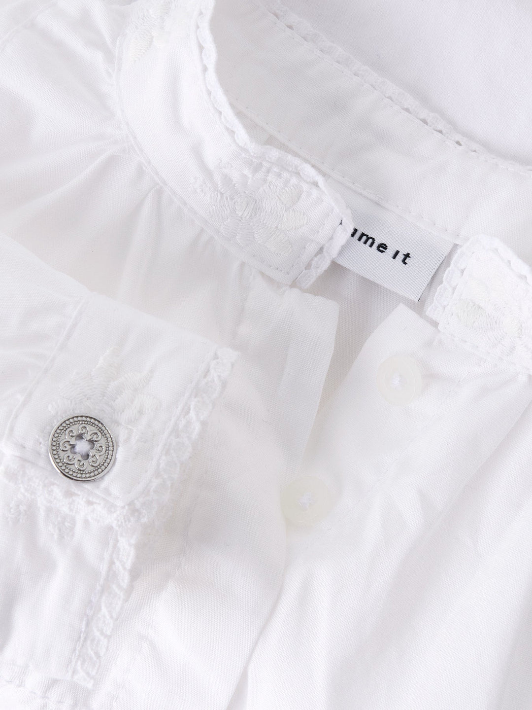 Name It Terina Body Skjorte XXVI - Bright White for barn - Brobrobrille