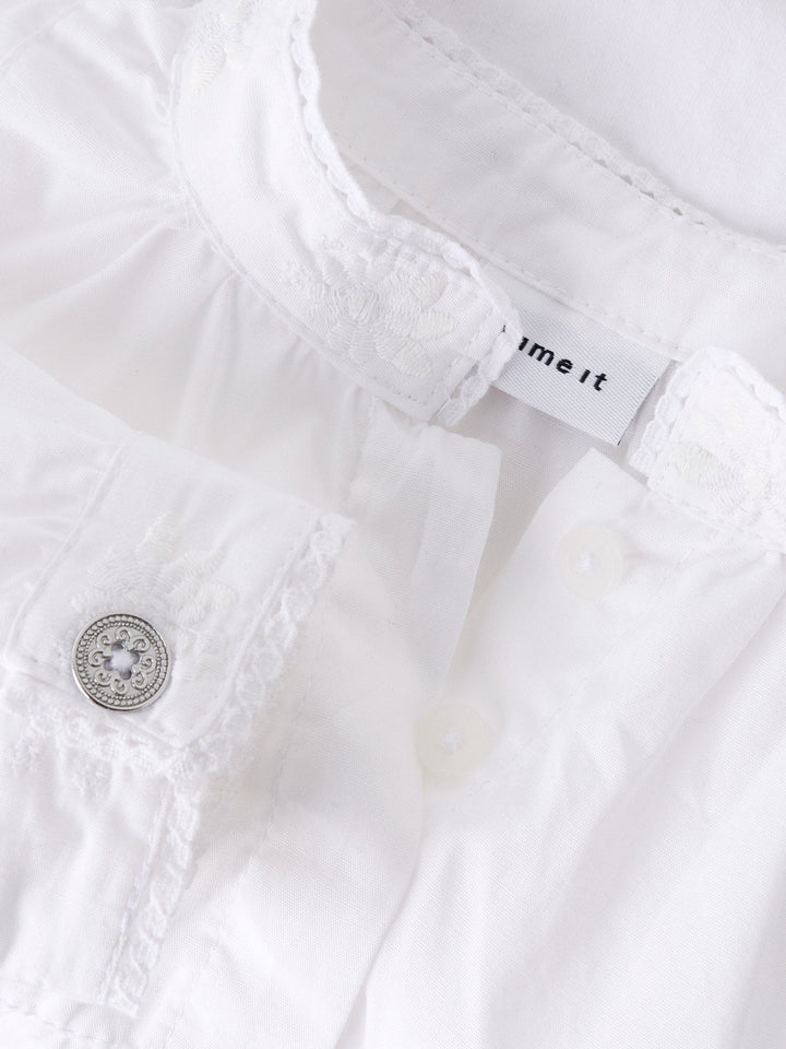 Name It Terina Body Skjorte XXVI - Bright White for barn - Brobrobrille