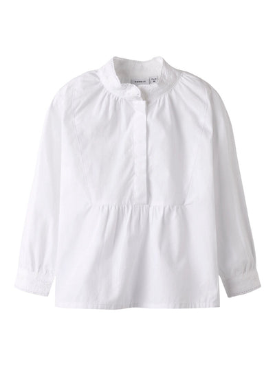 Name It Terina Skjorte XXVI til jente - Bright White for barn - Brobrobrille