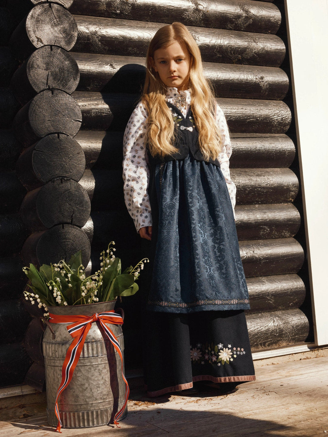 Name It Tetana Forkleskjørt Jacquard XXVI - Dark Sapphire for barn - Brobrobrille