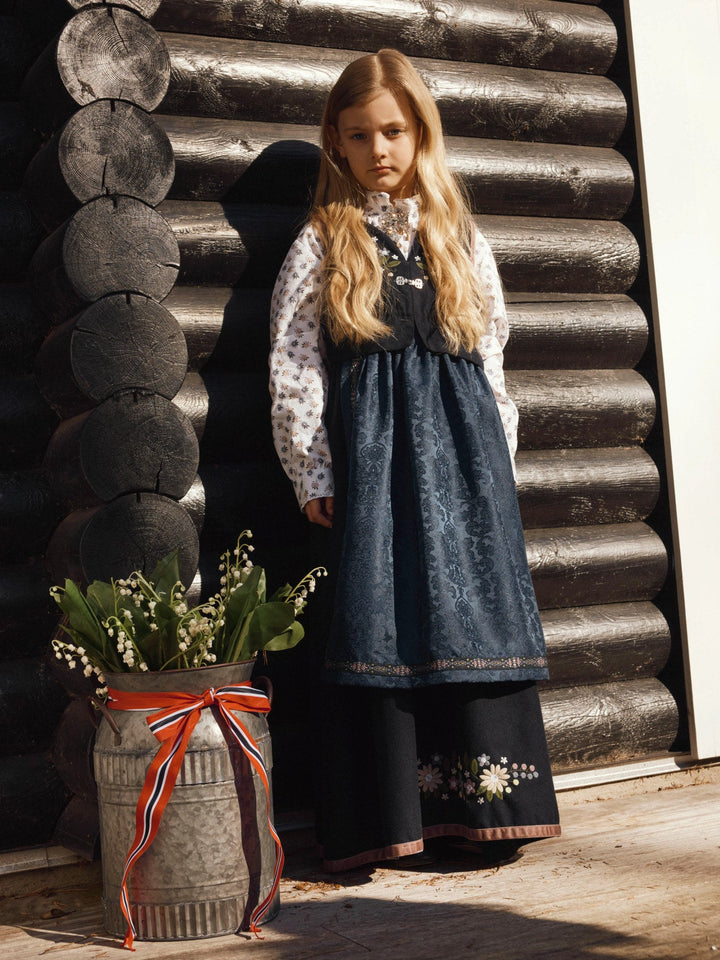 Name It Tetana Forkleskjørt Jacquard XXVI - Dark Sapphire for barn - Brobrobrille