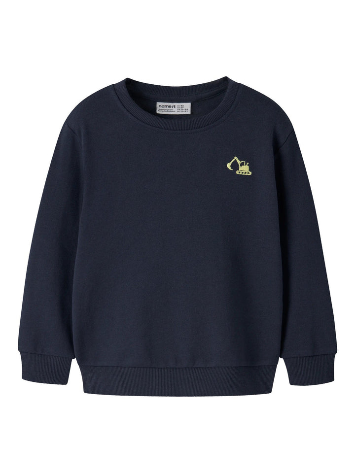 Name It Vallen Genser - Navy Blazer Excavator for barn - Brobrobrille