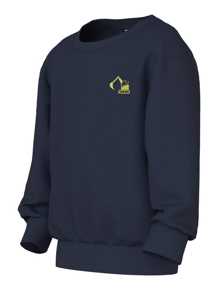 Name It Vallen Genser - Navy Blazer Excavator for barn - Brobrobrille