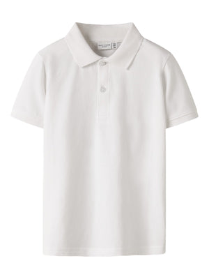 Name It Valukas Polo T - skjorte - Bright White for barn - Brobrobrille