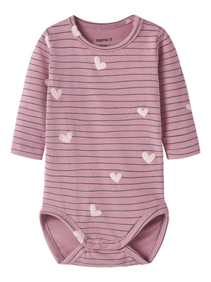Name It Vandora Body - Lilas Hearts for barn - Brobrobrille