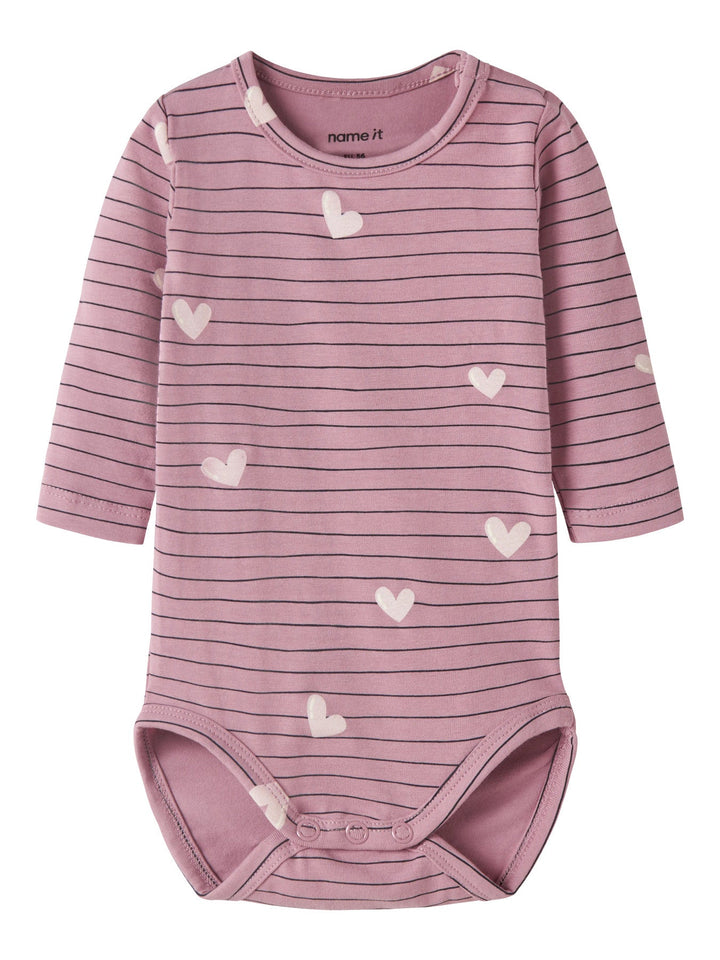 Name It Vandora Body - Lilas Hearts for barn - Brobrobrille