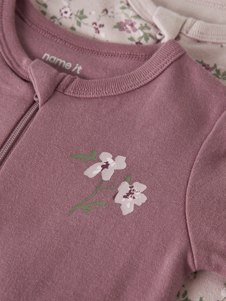 Name It Violetflower Pysjamas 2-pakning for barn - Brobrobrille