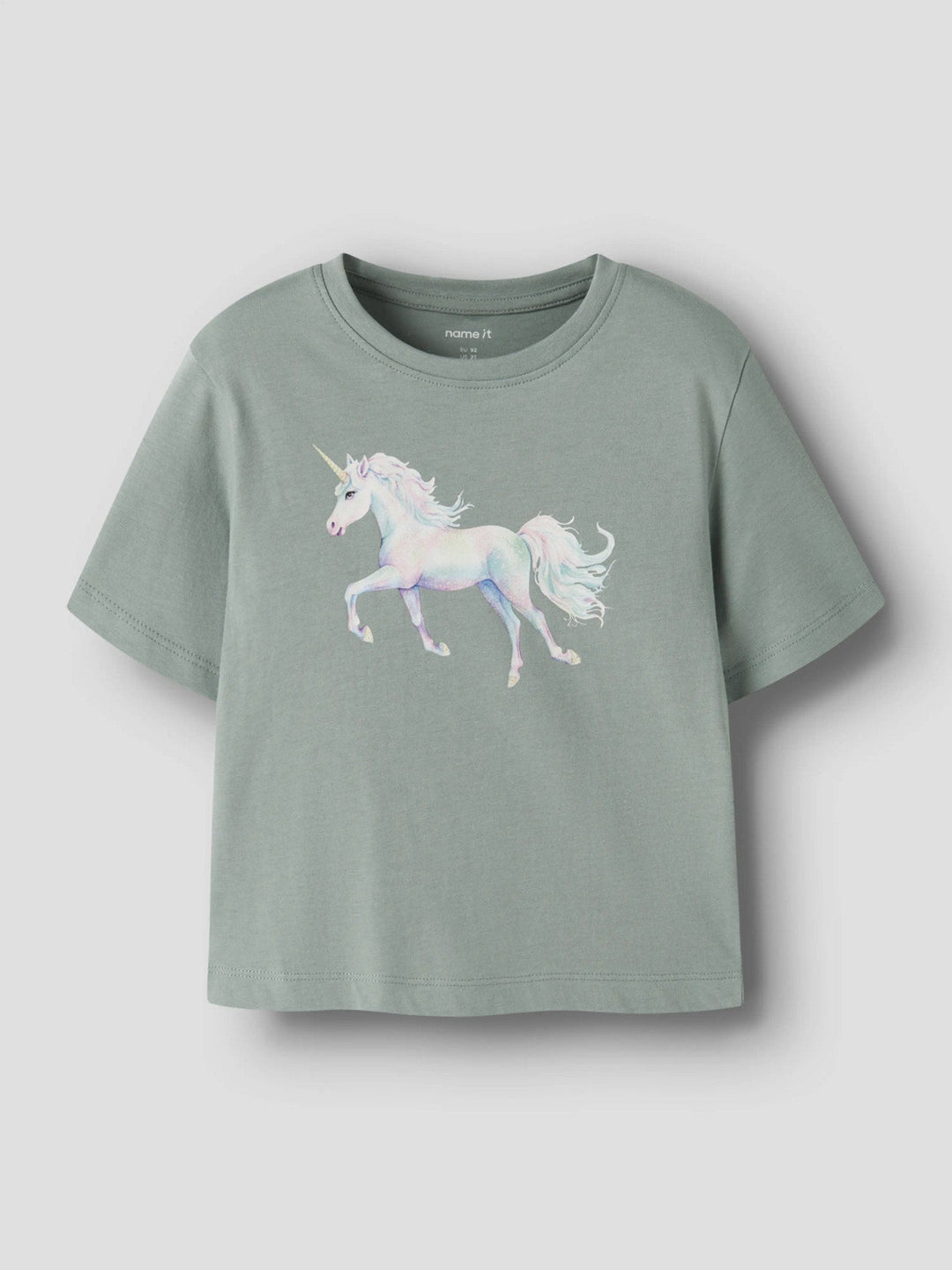 Name It Votea T - skjorte - Green Milieu Unicorn for barn - Brobrobrille
