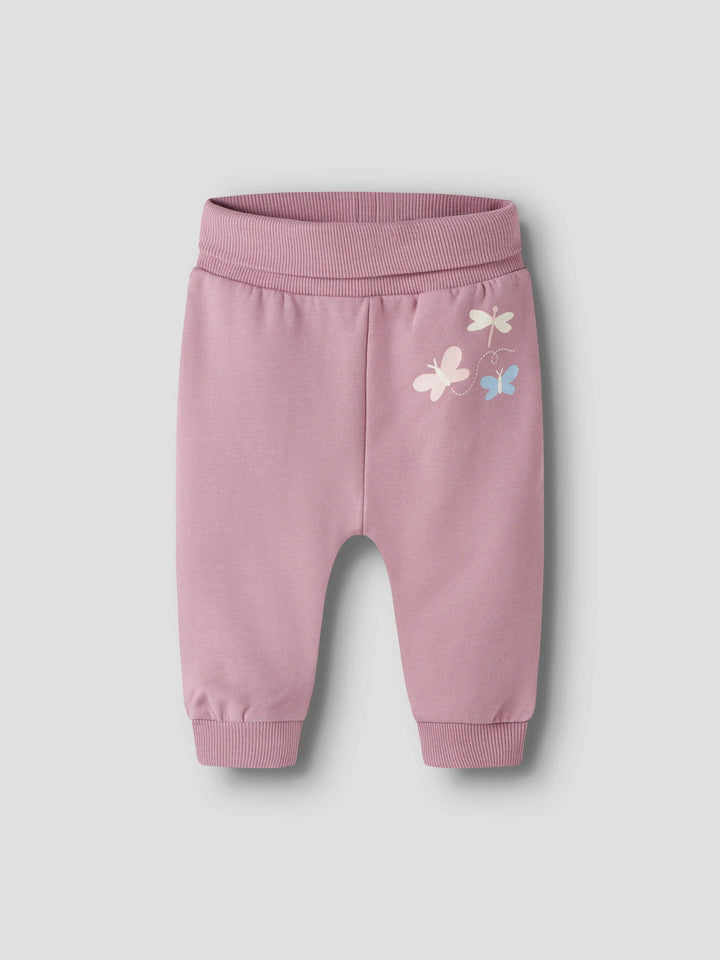 Name It Vrillie Sweatbukse - Lilas Butterflies for barn - Brobrobrille