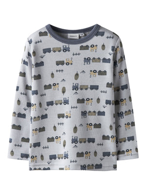 Name It Willit Ulltskjorte med lange ermer – Micro Chip Tractor for barn - Brobrobrille