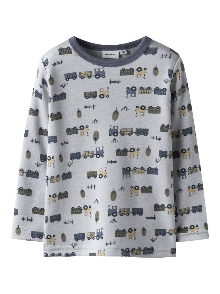 Name It Willit Ulltskjorte med lange ermer – Micro Chip Tractor for barn - Brobrobrille