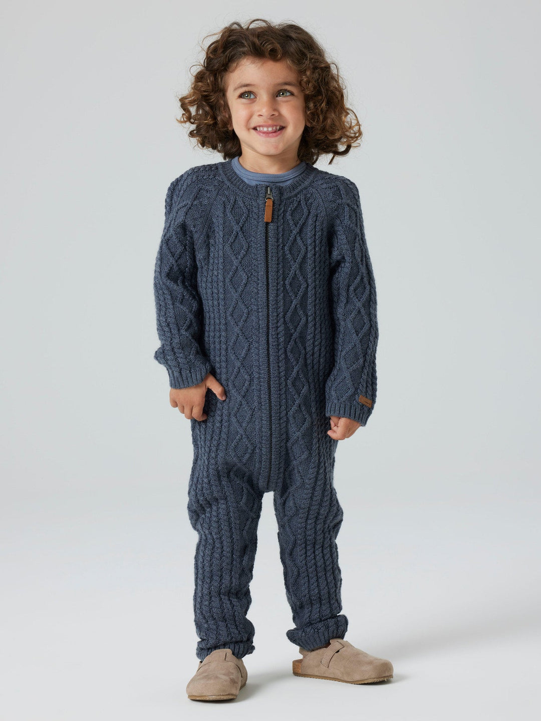 Name It Wrilla Ull Jumpsuit – Folkstone Gray for barn - Brobrobrille