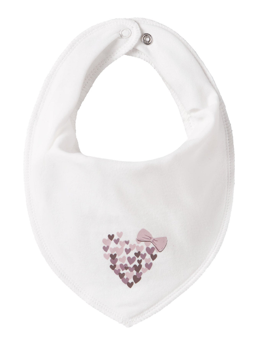 Name It Yvette smekke (scarf bib) – Cloud Dancer Hearts/Bow for barn - Brobrobrille