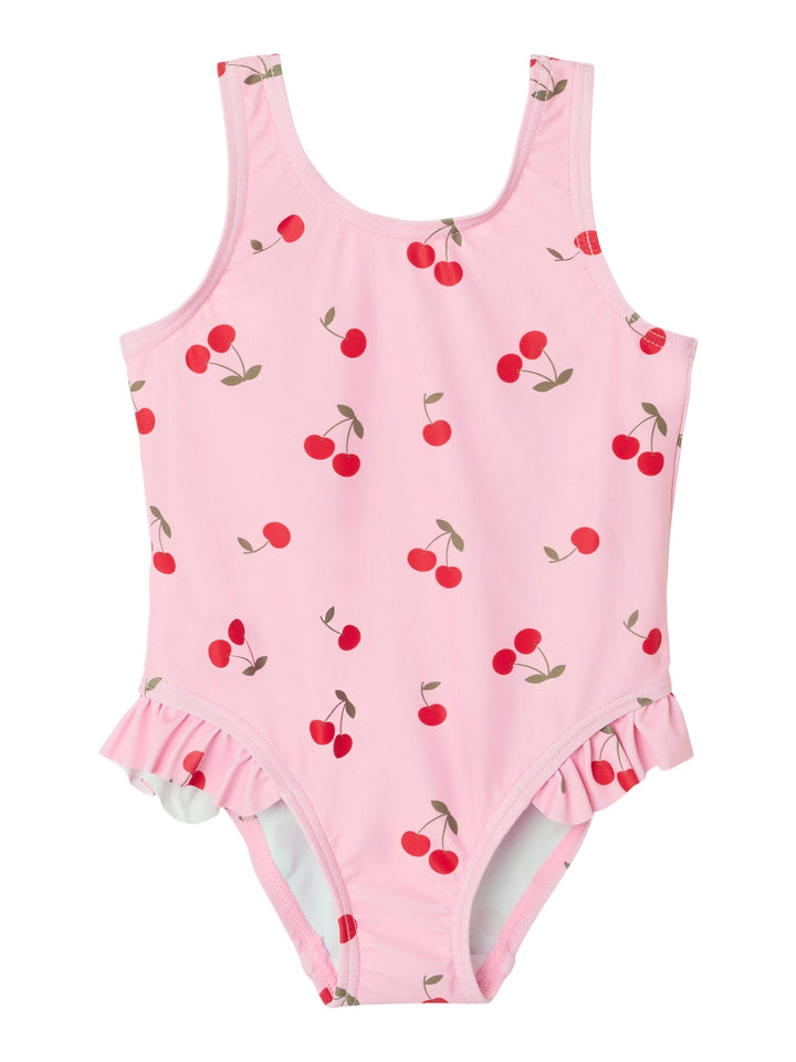 Name It Zanne badedrakt med volanger – Pink Frosting for barn - Brobrobrille