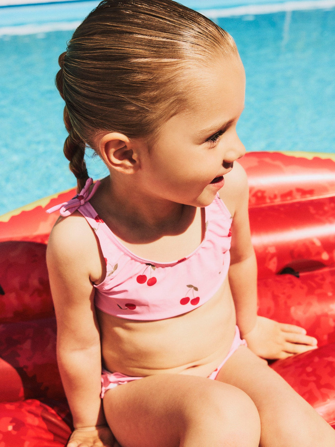 Name It Zanne bikini med sløyfedetalj – Pink Frosting for barn - Brobrobrille