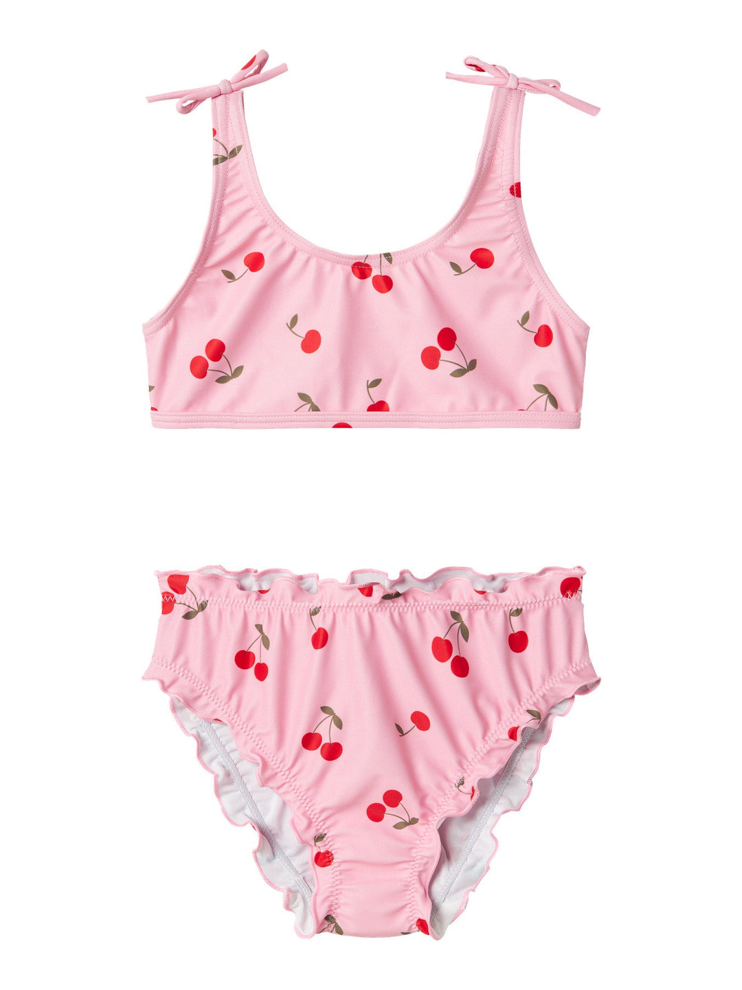 Name It Zanne bikini med sløyfedetalj – Pink Frosting for barn - Brobrobrille