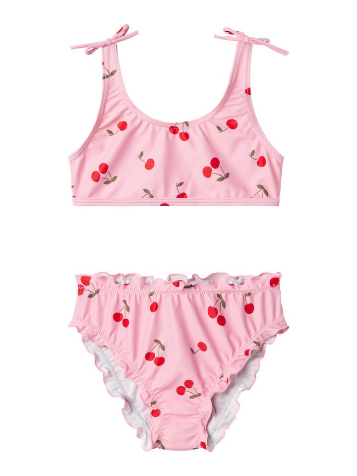 Name It Zanne bikini med sløyfedetalj – Pink Frosting for barn - Brobrobrille
