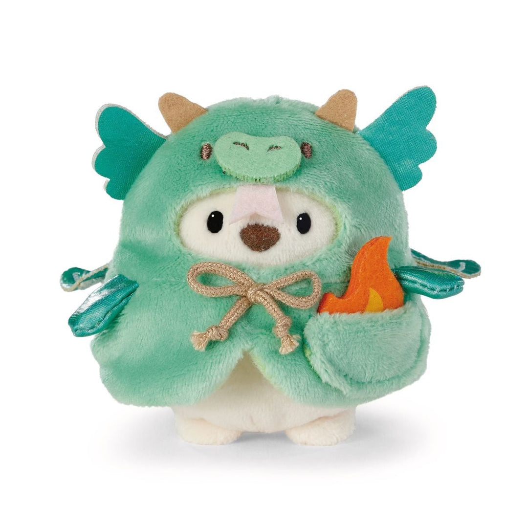 NICI MyMochi Plysj 8 cm - Isbjørn Snono med Flamme/Drage klær for barn - Brobrobrille