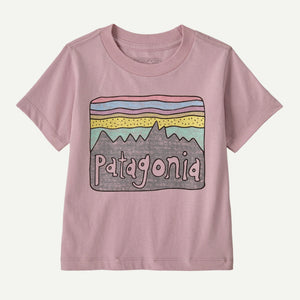 Patagonia Baby Fitz Roy Skies T - skjorte - Quiet Violet for barn - Brobrobrille