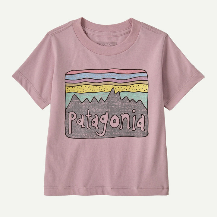 Patagonia Baby Fitz Roy Skies T - skjorte - Quiet Violet for barn - Brobrobrille