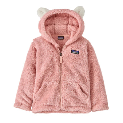 Patagonia Baby Furry Friends Fleece Hoody fleecejakke for baby og barn - Mallow Pink for barn - Brobrobrille