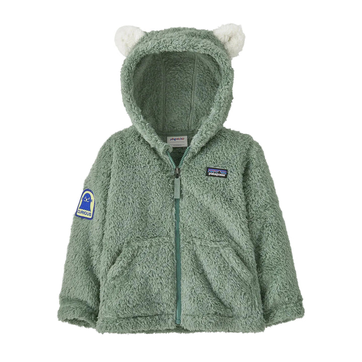 Patagonia Baby Furry Friends fleecejakke - Curious Seal: Cover Green for barn - Brobrobrille
