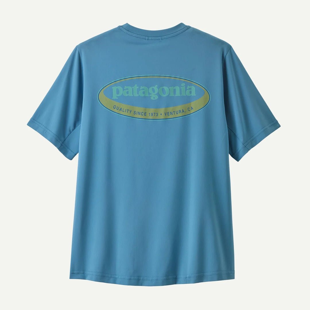 Patagonia Kids Cap SW T - skjorte - 95 Oval Logo: Shore Blue for barn - Brobrobrille