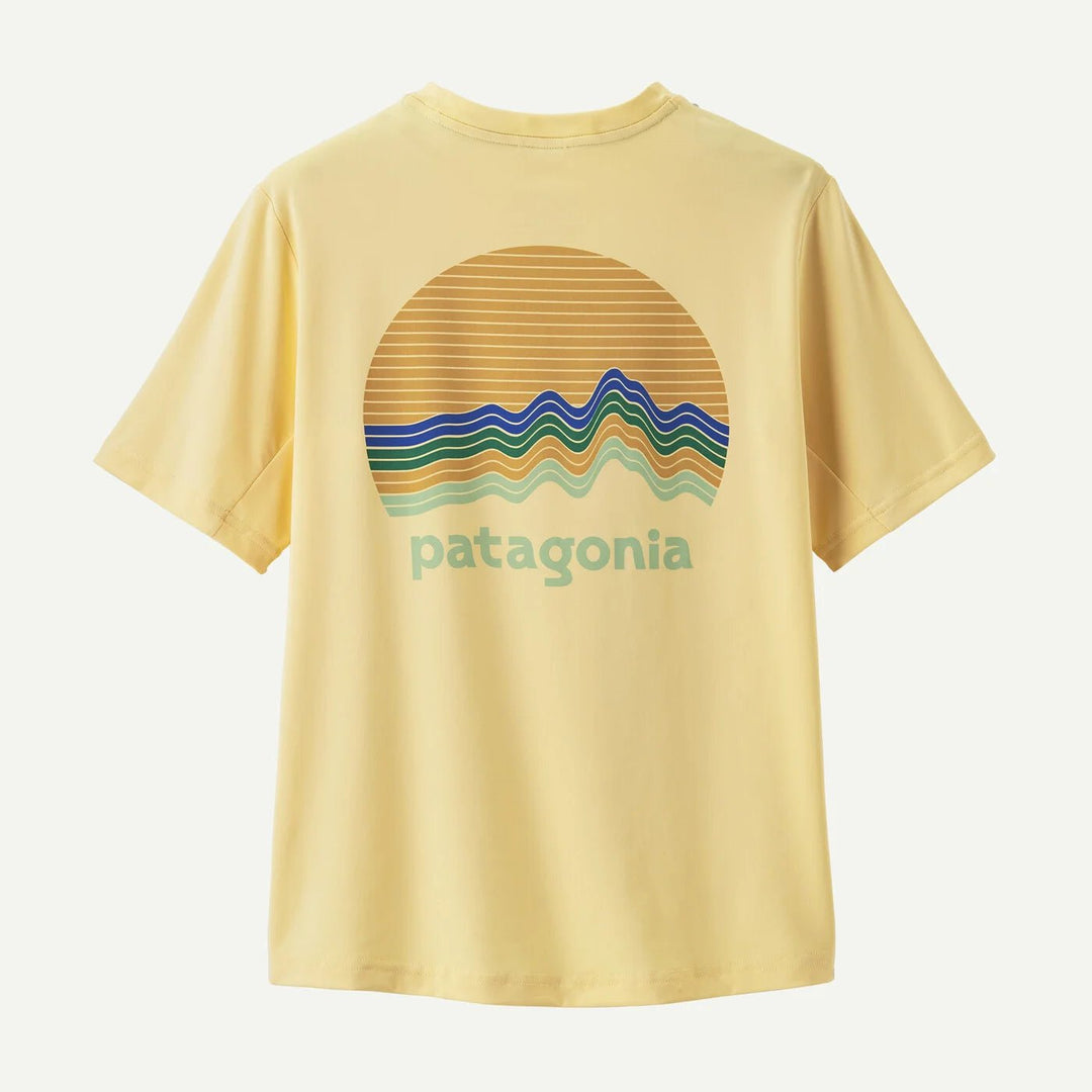 Patagonia Kids Cap SW T - skjorte - Ridge Rise Moonlight: Buttercup Yellow for barn - Brobrobrille