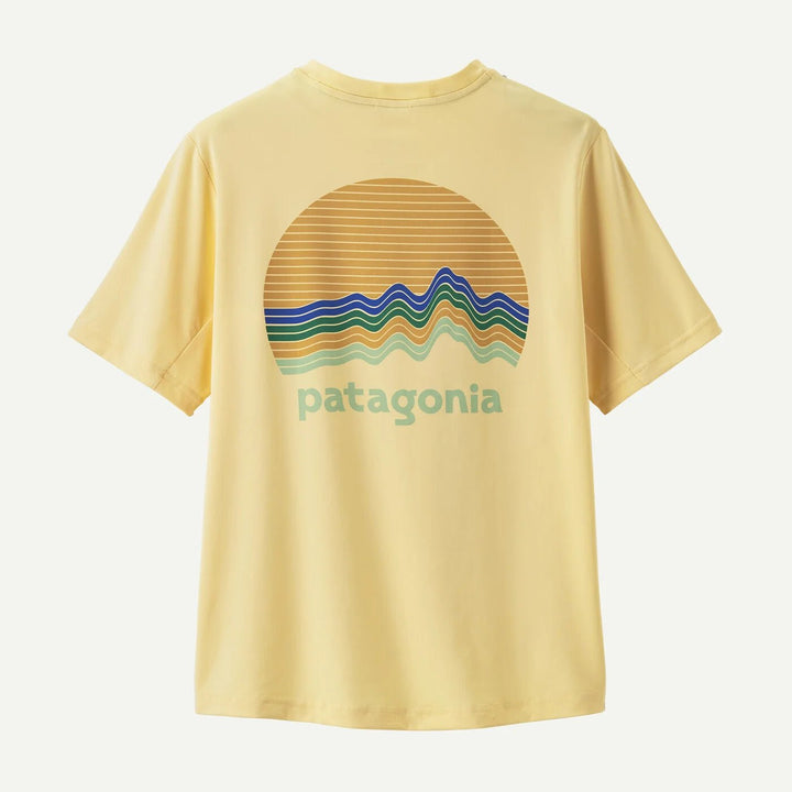 Patagonia Kids Cap SW T - skjorte - Ridge Rise Moonlight: Buttercup Yellow for barn - Brobrobrille