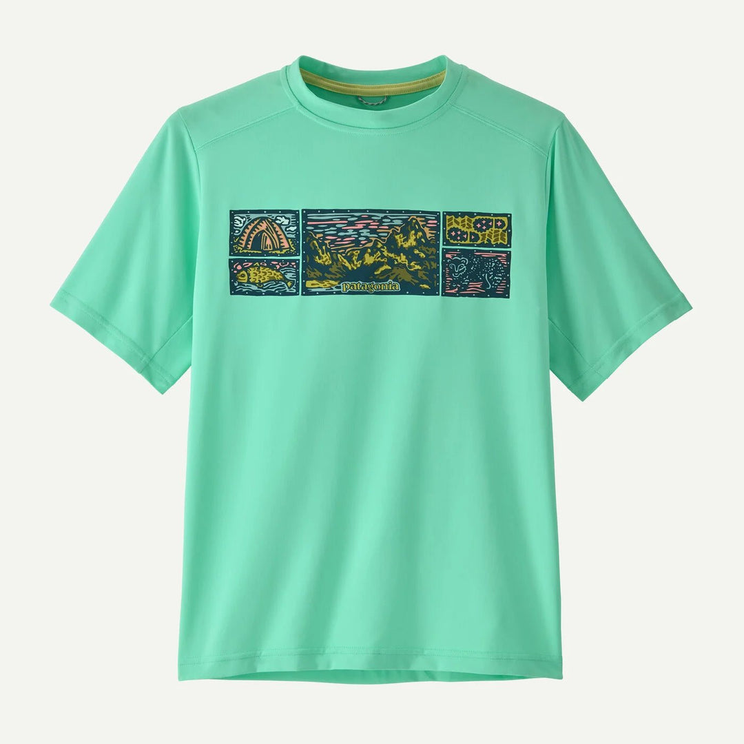 Patagonia Kids Cap SW T - skjorte - River Camp: Early Teal for barn - Brobrobrille
