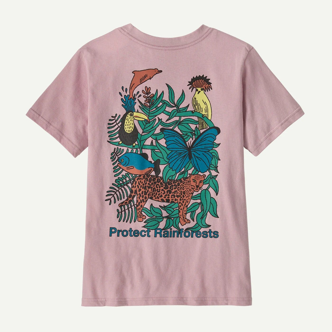 Patagonia Kids Graphic T - skjorte - Protect Rainforests: Quiet Violet for barn - Brobrobrille